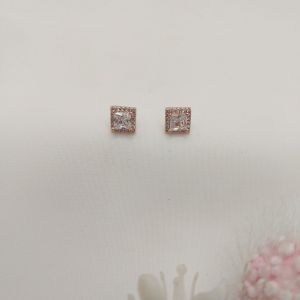 Rose Square Studs