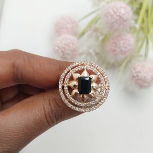 Black Aura Halo Ring