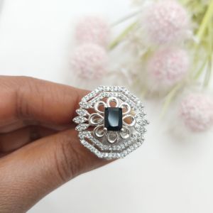 Midnight Bloom Diamond Ring