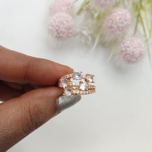 Rosé Celeste Multi-Band Ring