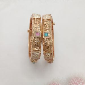 Heritage Gold Carved Bangles